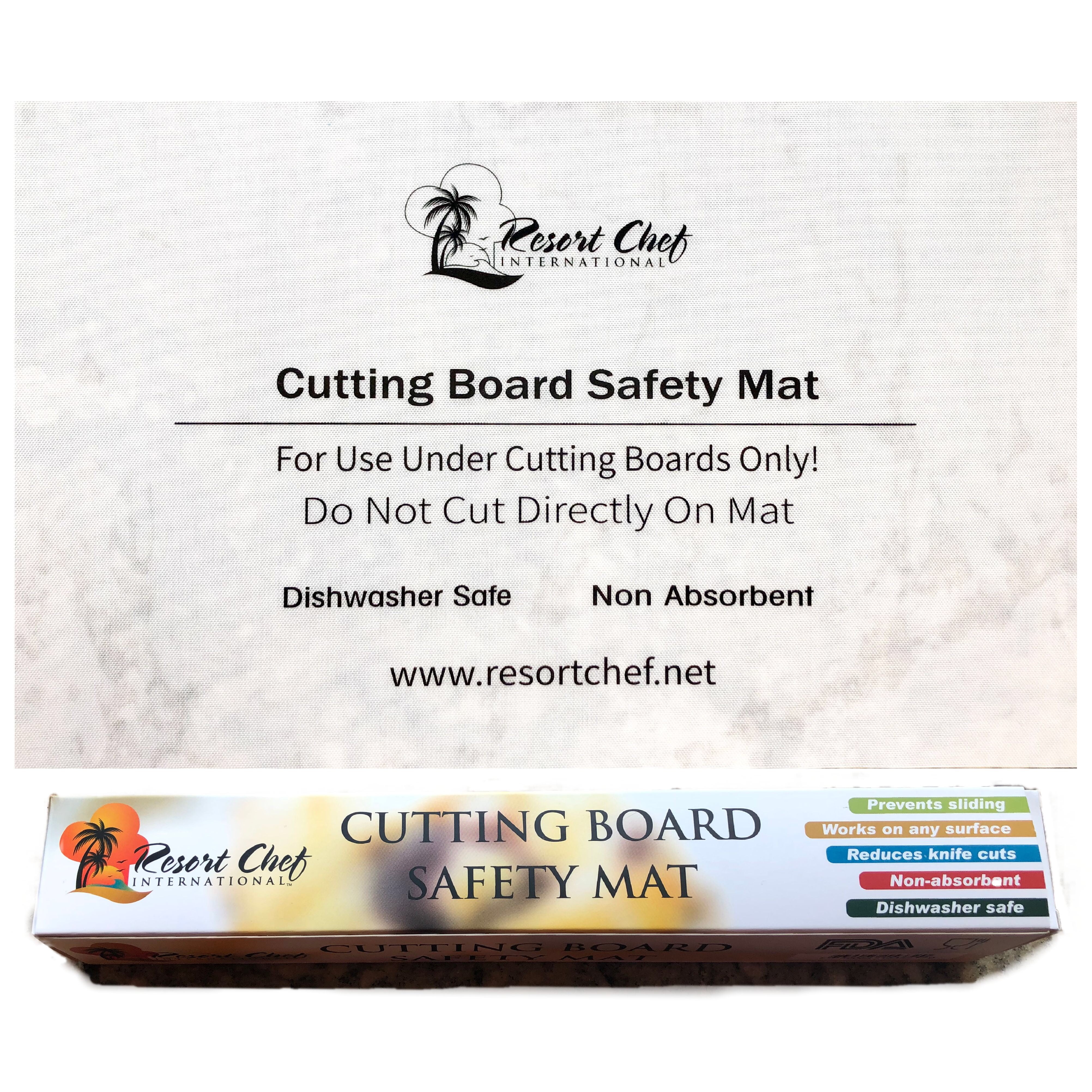 Resort Chef International Non-Slip Safety Mat for Under Kitchen Cutting  Boards - Hygienic Non-Absorbent and Dishwasher Safe