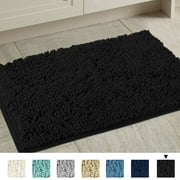 Microfiber Bath Rugs Chenille Floor Mat Ultra Soft Washable Bathroom Dry Fast Water Absorbent Bedroom Area Rugs Indoor Mats for Entryway, Eggshell Blue 20" x 32"/17" x 24"