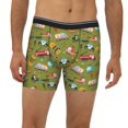thumbnail image 2 of Men'S Boxer Briefs, Transportation Prints Soft And Breathable Mens Underwear Boxer Briefs With Widen Waist, 2 of 2