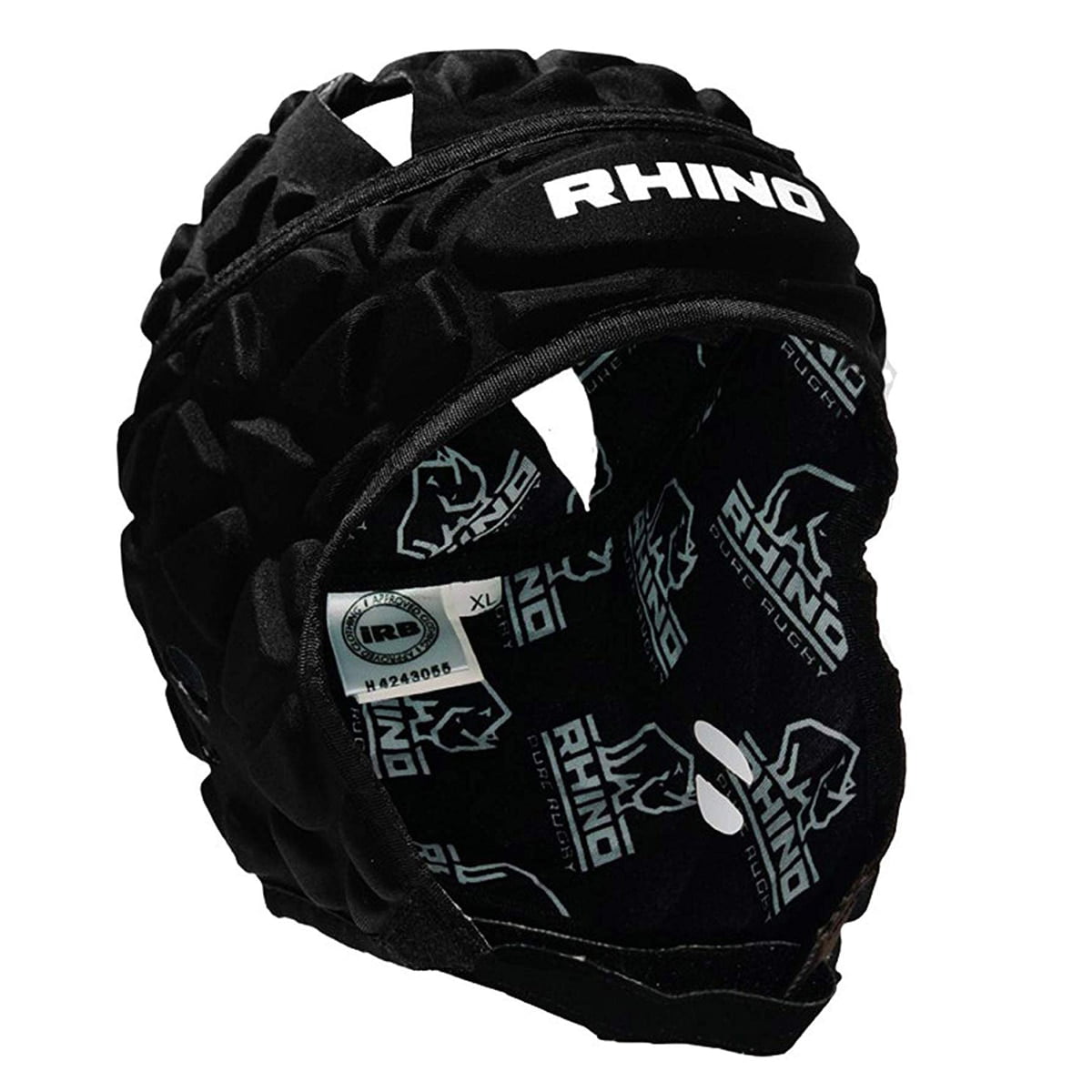 Rhino Pro Head Guard Rugby Sports Head Protection Boys Helmet Black  S/ M or L 