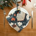 thumbnail image 2 of Qxltty Books and Flowers Collide Napkins 20×20in Perfect for Parties Dinners Weddings Cocktail Housewarming Cloth Napkins Set of 6, 2 of 8