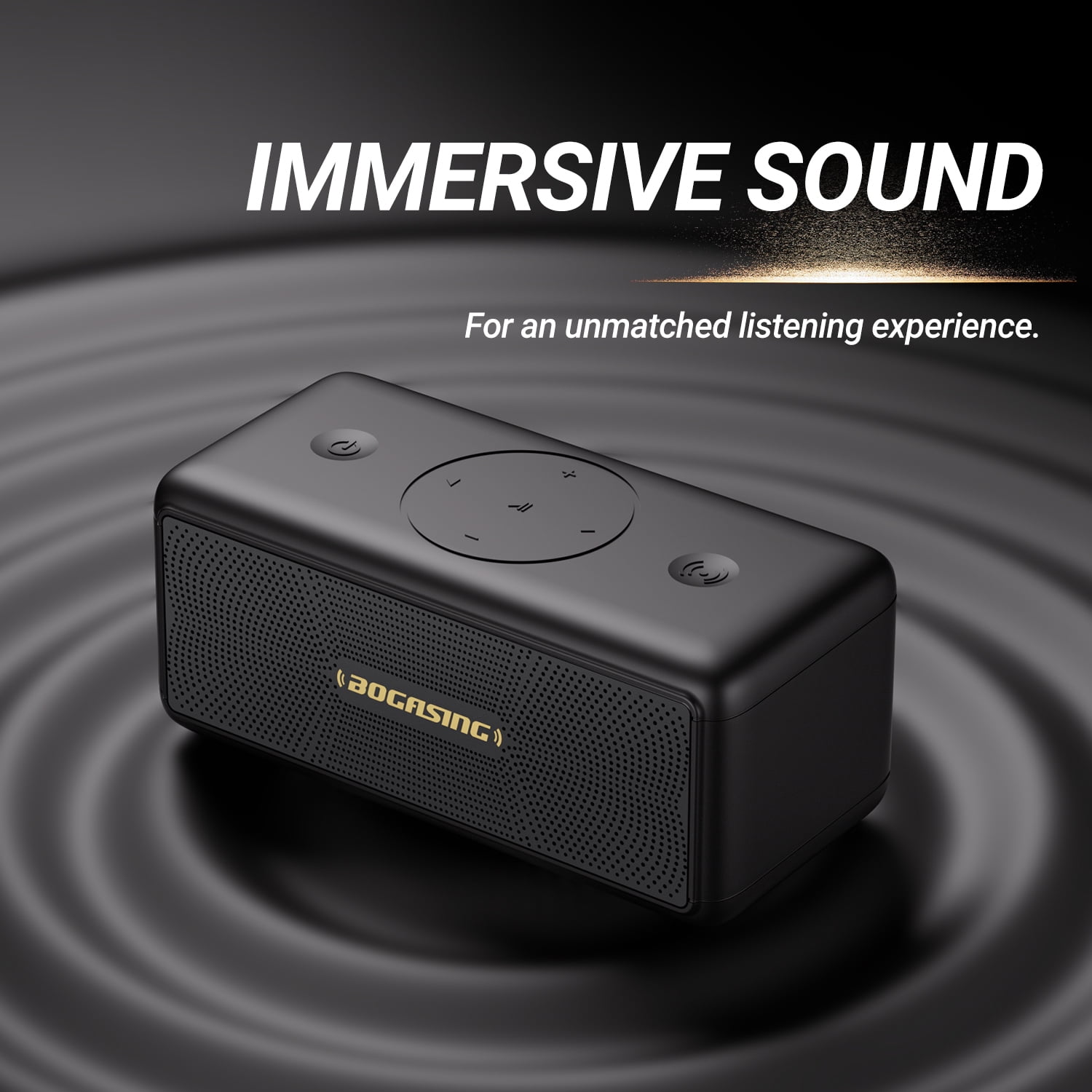 BOGASING M5 Bluetooth Speaker, Portable Wireless Speakers, 30H Playtime, IPX7 Waterproof, TWS Pairing