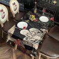 thumbnail image 2 of Red Mushroom Skull Black Pattern Rectangle Tablecloth 60"x102",Waterproof Polyester Rectangle Table Cloth, Wipeable Spillproof Polyester Tablecloth for Dining, Camping, Indoor and Outdoor, 2 of 6
