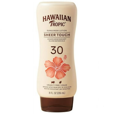 Hawaiian Tropic Sheer Touch Ultra Radiance Lotion Sunscreen Broad Spectrum SPF 30 8.0 fl oz Pack of 2