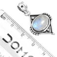 thumbnail image 2 of 925 Sterling Silver Pendant Natural Rainbow Moonstone Handmade Jewelry, 2 of 4
