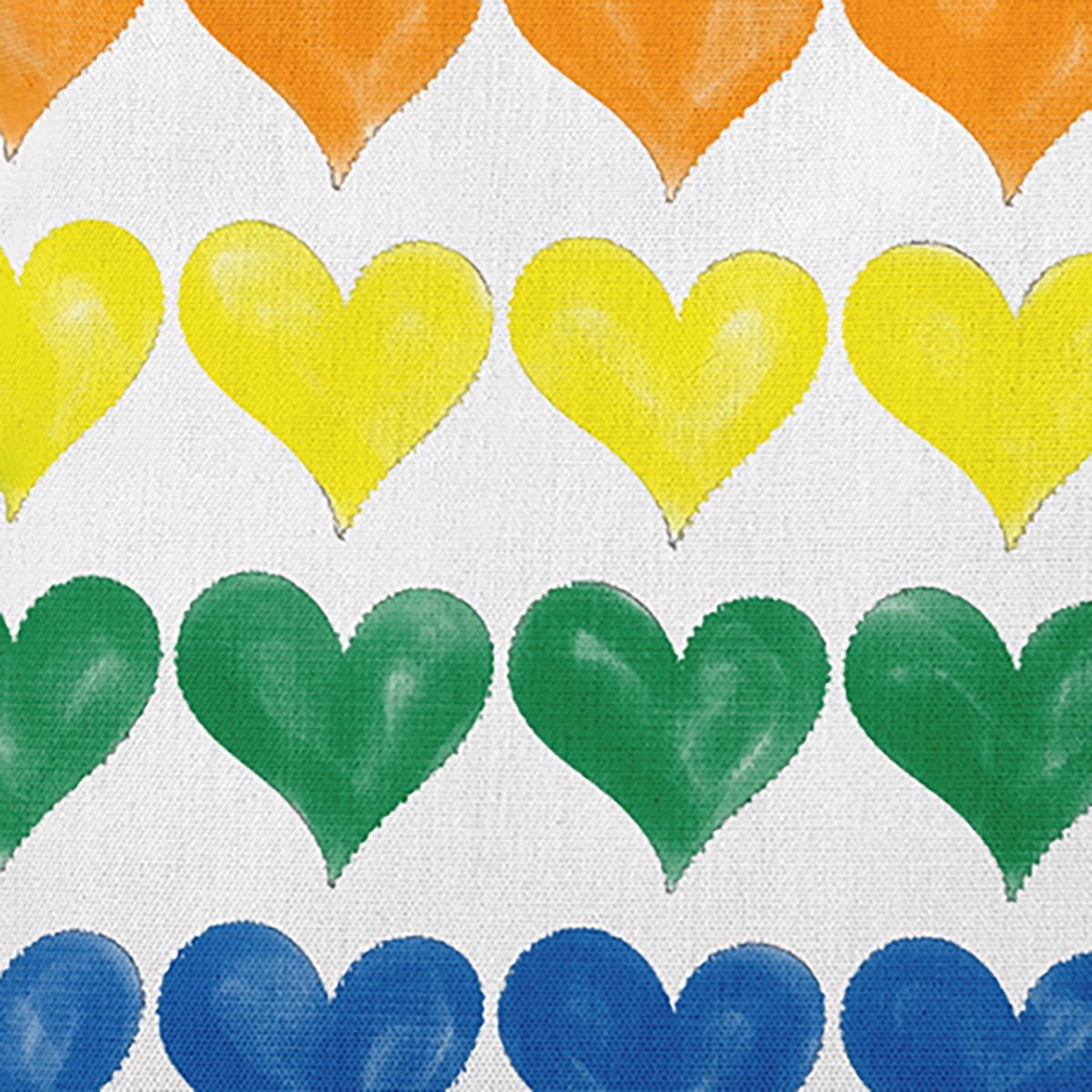 16"x16" Simply Daisy Valentines Pride Hearts Poly Indoor/Outdoor Pillow, Multi Qty 1