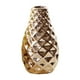 thumbnail image 1 of Jarrón de cerámica dorado con forma cóncava para decoración moderna del hogar (DiaxH) 2.72 Estilo 1, 1 of 9