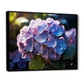 thumbnail image 2 of Designart "Blue Purple Hydrangea landscape I" Floral Floater Framed Wall Art Living Room, 2 of 7