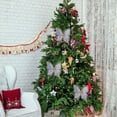 thumbnail image 4 of NIUBWJL Xmas Tree Butterflies Decor Artificial Christmas Butterflies Ornament With Clip Glitter For Christmas Tree Wedding Birthday Party Garland, 4 of 5