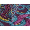 thumbnail image 4 of Ambesonne Animal Quilted Bedspread Set 3 Pcs, Hand Drawn Art Snakes, King Size, Plum Blue Yellow, 4 of 5