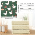 thumbnail image 6 of Yayeee 6 Pack Kitchen Dish Cloths Set for Washing Soft Drying Absorbent Microfiber Towels, Green Christmas Goose Pattern, 6 of 9