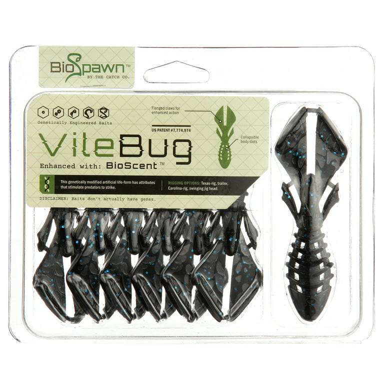 BioSpawn VileBug 4 Black Blue Flake 7pack 