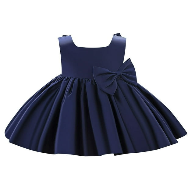 AAOMASSR Robe pour Bébé Fille Nouveau-Né Princesse Nœud Tutu Fête Anniversaire Mariage