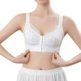 thumbnail image 3 of Sngxgn Front Closure Bra for Women Seamless Unlined Underwire T-Shirts Bra(White,34/75C), 3 of 6
