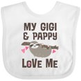 thumbnail image 3 of Inktastic My Gigi and Pappy Love Me Girls Baby Bib, 3 of 4