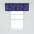 thumbnail image 2 of Entomology Window Valance, Composition of Dotted Round Blobs and Dragonfly Silhouettes, Curtain Valance for Kitchen Bedroom Decor with Rod Pocket, 54" X 18", Vermilion Indigo, by Ambesonne, 2 of 2