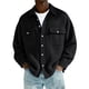 thumbnail image 2 of Top Abrigo Hombres Color Sólido Manga Larga Botón Cuello Moda Casual Verano Al Aire Libre Diario, 2 of 8