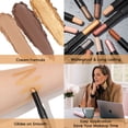 thumbnail image 3 of FOCALLURE (3 Pcs) 2 in 1 Eyeshadow and Eyeliner Pen，Waterproof Eyeshadow Stick,Gold Rush, 3 of 8