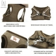 thumbnail image 5 of Gustave Pet Dog Vest Harness and Leash Set Adjustable Reflective Safety Vest Soft Corduroy Mesh Padded For Puppy Dogs Cats Outdoor "Coffee, Size XL", 5 of 10