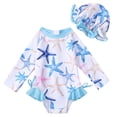 thumbnail image 3 of Girls Swimsuit One Piece Soft Girl Bathing Suit Modest Ruched Girls Swimwear Contrast Girls Swimsuits Size 10-12, 3 of 6
