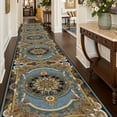 thumbnail image 6 of Mitzzllc Runner Rug 2'x12' Non Slip Hallway Vintage Rugs,Machine Washable Long Floor Carpet Entryway Area Rugs,Blue and Black, 6 of 9