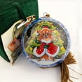 thumbnail image 2 of Handmade Inside-Painted Glass Ornament with Premium Gift Box - Whimsical Winter Pup Blue Design, 2 of 8