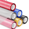 thumbnail image 1 of Glitter Heat Transfer Vinyl 6-Pack, 30.5 x 91cm HTV Iron-on Vinyl, 1 of 8
