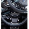 thumbnail image 3 of BR Funda universal de cuero negro para volante de coche: suave, transpirable, antideslizante, talla M (37-38 cm/14,5-15 pulgadas), 3 of 5