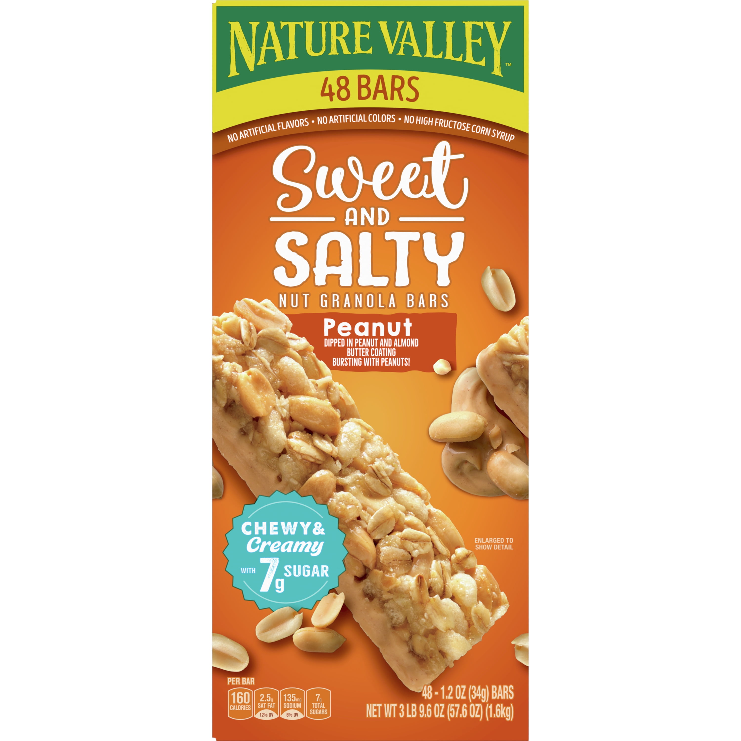 Nature Valley Granola Bars, Sweet and Salty Nut, Peanut, 48 Bars, 57.6 OZ