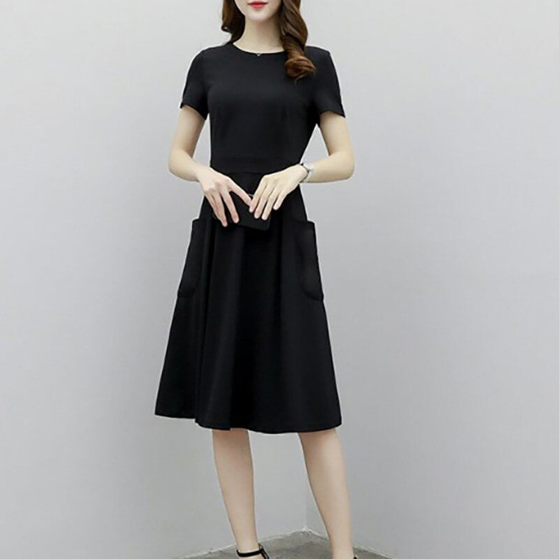 ladies black work dress