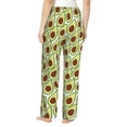thumbnail image 3 of Naloa Avocado Print Women’s Ultra-Soft Comfy Pajama Lounge Pants with Pockets & Drawstring, 3 of 8