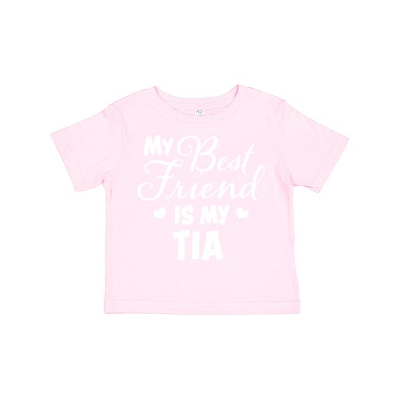 Inktastic My Best Friend is My Tia with Hearts Boys or Girls Toddler T-Shirt