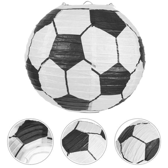 UPGRATOR 1Set Soccer Shaped Paper Lantern Multi Color 10 Inch Sport Theme Party Decorations