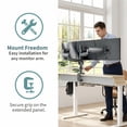 thumbnail image 5 of Kyspho 63″ x 30″ Standing Desk with Drawers, Electric Height Adjustable Sit Stand Desk with Storage Shelf, 4 Memory Preset Computer Desk with Cable Management Tray for Home Office, Natural, 5 of 10