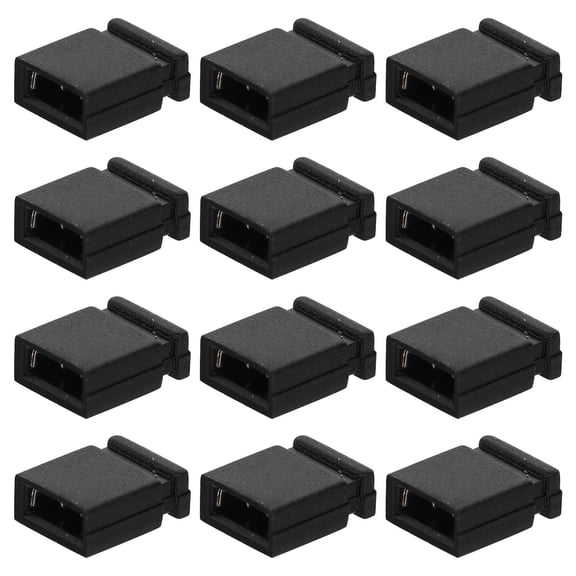 FOLOYORI 1000Pcs Jumper Cap Black Plastic Copper for PCB Pin Header and Circuit Block