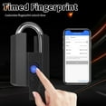 thumbnail image 7 of Shinysix Heavy Duty Fingerprint Padlock-Waterproof Smart Lock with Key for Warehouse, Gate, and Fence, 7 of 7