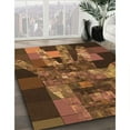 thumbnail image 3 of Ahgly Company Machine Washable Indoor Square Transitional Night Red Area Rugs, 7' Square, 3 of 7