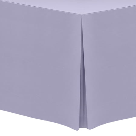 Ultimate Textile (10 Pack) 5 ft. Fitted Polyester Tablecloth - for 18 x 60-Inch Banquet and Folding Rectangular Tables Lilac Light Purple