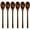 Brown Handle, variant on Wooden Spoons for Eating, Holzlrgus 9 Inches 6 Pieces Japanese Natural Ellipse Wooden Spoon Set for Cooking Mixing Stirring Honey Tea Soda Dessert Coconut Bowl Nonstick Pots Kitchen