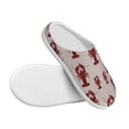 thumbnail image 3 of Fotbe Red Lobster With Claws Pattern Women's Fuzzy Curly Fur Memory Foam Loafer Slippers Indoor Outdoor Slippers Winter Home Shoes-39/40, 3 of 7