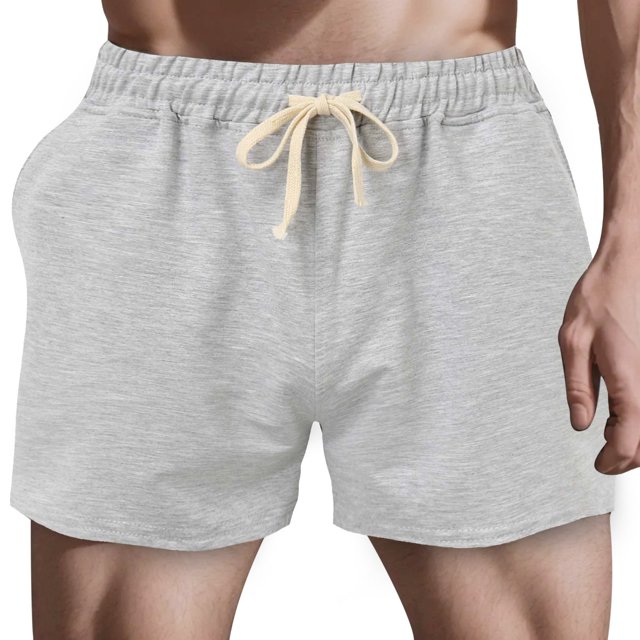 PEASKJP Shorts pour Hommes Athlétiques Séchage Rapide Course Tennis, Gris S