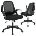 thumbnail image 1 of Costway Chaise de Bureau en Maille Réglable à Roulettes pour Ordinateur avec Accoudoirs Relevables Noire, 1 of 10