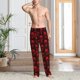 thumbnail image 2 of Balery Red Skulls Pantalones de pijama para hombre, pijama ultraligero, pantalón de descanso-3X-Large, 2 of 6