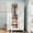 White with Louvered Doors, variant on AISWORD 60" Tall Metal Wardrobe Cabinet with 1 Drawer and Hanging Rod, 2 Doors Closet with Adjustable Shelf, White