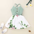 thumbnail image 2 of Fesfesfes Toddler Baby Girl French Ribbed Sling Fashion Printed Dress Girls Dress Suit Spring Saving, 2 of 8