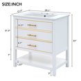 thumbnail image 4 of Fulvari 30inch Bathroom Vanity Cabinet Combo with Sink Top, Modern Free-standing Wooden Vanity, 4 of 9