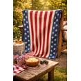 thumbnail image 2 of Lan Wood Americana Red & Blue Star Stripe Knitted Throw Blanket, Oversize Throw, 2 of 3