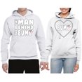 thumbnail image 2 of Wild Bobby, The Man Behind Shirt His and Hers Matching Couples Hoodie, White, Mens M-Womens S, 2 of 3
