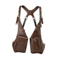 thumbnail image 2 of Bolso bandolera de hombro, elegante bolso doble para actividades al libre de estilo medieval Marrón, 2 of 8