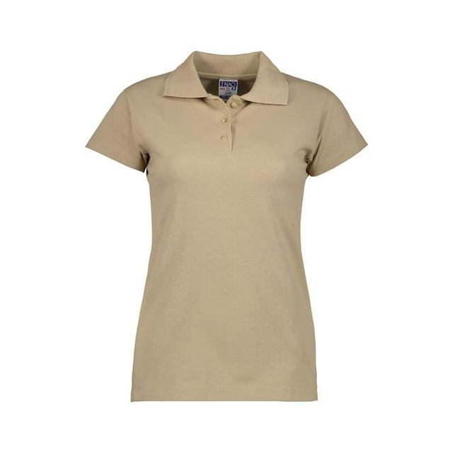 Playera Tipo Polo Dama Piqué 100% algodón color Kaki Talla Mediana Lladro Playera Tipo Polo Lady